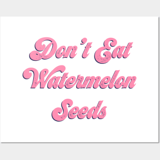 Funny Don't Eat Watermelon Seeds Pregnancy Vintage Aesthetic Posters and Art